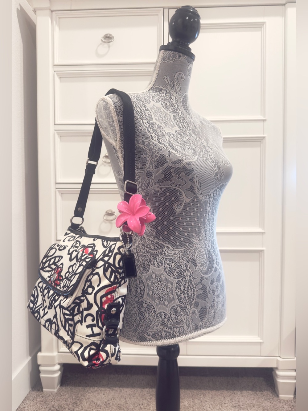🌸 Coach Poppy Floral Graffiti Crossbody/ Shoulder Bag - Picture 14 of 16